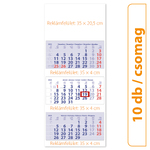 Maxi Club, 3 tömbös 3 hónapos speditőr naptár - Üres, nyomtatható fejrésszel, 10db/csomag