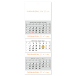 SP3, 3 tömbös 3 hónapos speditőr naptár - Üres, nyomtatható fejrésszel