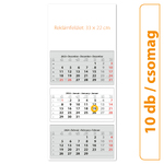 SP30, 3 tömbös 3 hónapos speditőr naptár TRN - Üres, nyomtatható fejrésszel, 10db/csomag