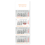 Szuper Maxi Classic, 4 tömbös 4 hónapos speditőr naptár - Üres, nyomtatható fejrésszel