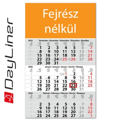 Primus Classic, 12 lapos speditőr naptár - Fejrész nélkül