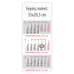 Maxi Classic, 3 tömbös 3 hónapos speditőr naptár - Üres, nyomtatható fejrésszel