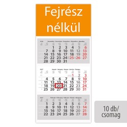 Medium Classic, 3 tömbös 3 hónapos speditőr naptár - Fejrész nélkül, 10db/csomag