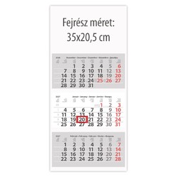 Medium Classic, 3 tömbös 3 hónapos speditőr naptár - Üres, nyomtatható fejrésszel
