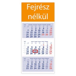 Medium Club, 3 tömbös 3 hónapos speditőr naptár - Fejrész nélkül