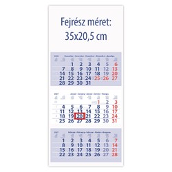 Medium Club, 3 tömbös 3 hónapos speditőr naptár - Üres, nyomtatható fejrésszel