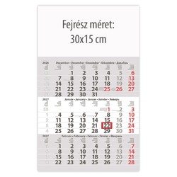 Primus Classic, 12 lapos speditőr naptár - Üres, nyomtatható fejrésszel