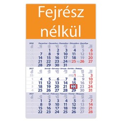 Primus Club, 12 lapos speditőr naptár - Fejrész nélkül