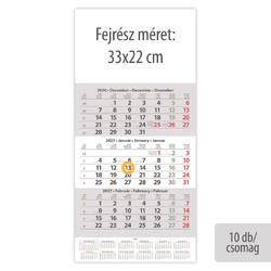 SP1, 12 lapos speditőr naptár - Üres, nyomtatható fejrésszel, 10db/csomag
