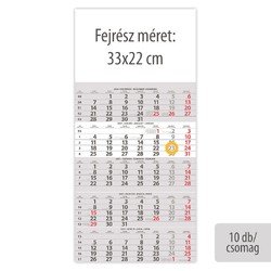 SP15, 12 lapos 5 hónapos speditőr naptár - Üres, nyomtatható fejrésszel, 10db/csomag