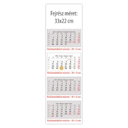 SP4, 4 tömbös 4 hónapos speditőr naptár - Üres, nyomtatható fejrésszel