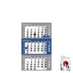 12 lapos Kék speditőr naptár - Fejrész nélkül
